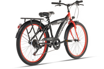 Cortego Rebel Jongensfiets 24 Inch Rood - 6 Versnellingen