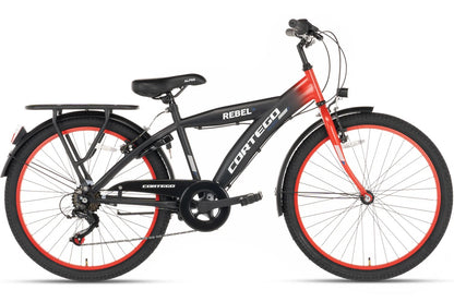 Cortego Rebel Jongensfiets 24 Inch Rood - 6 Versnellingen