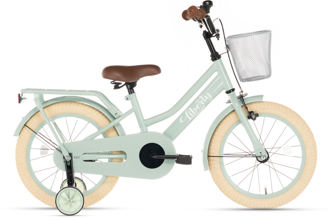 Cortego Liberty meisjesfiets Groen 14 inch + mand