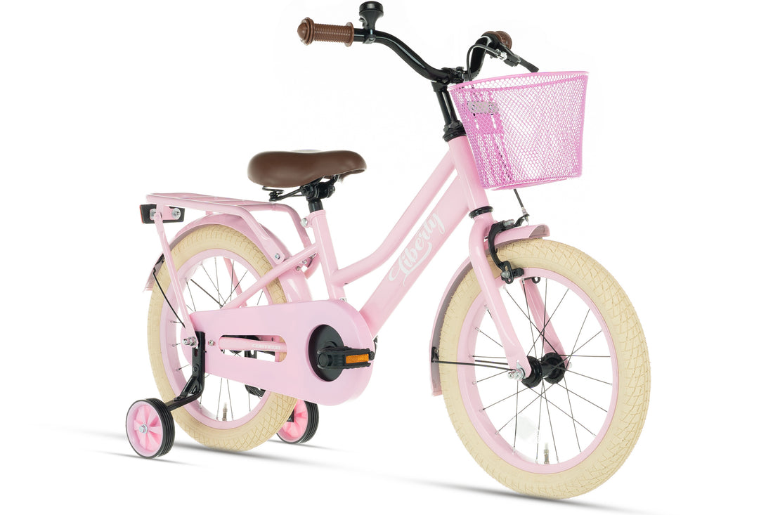 Cortego Liberty meisjesfiets Roze 14 inch + mand