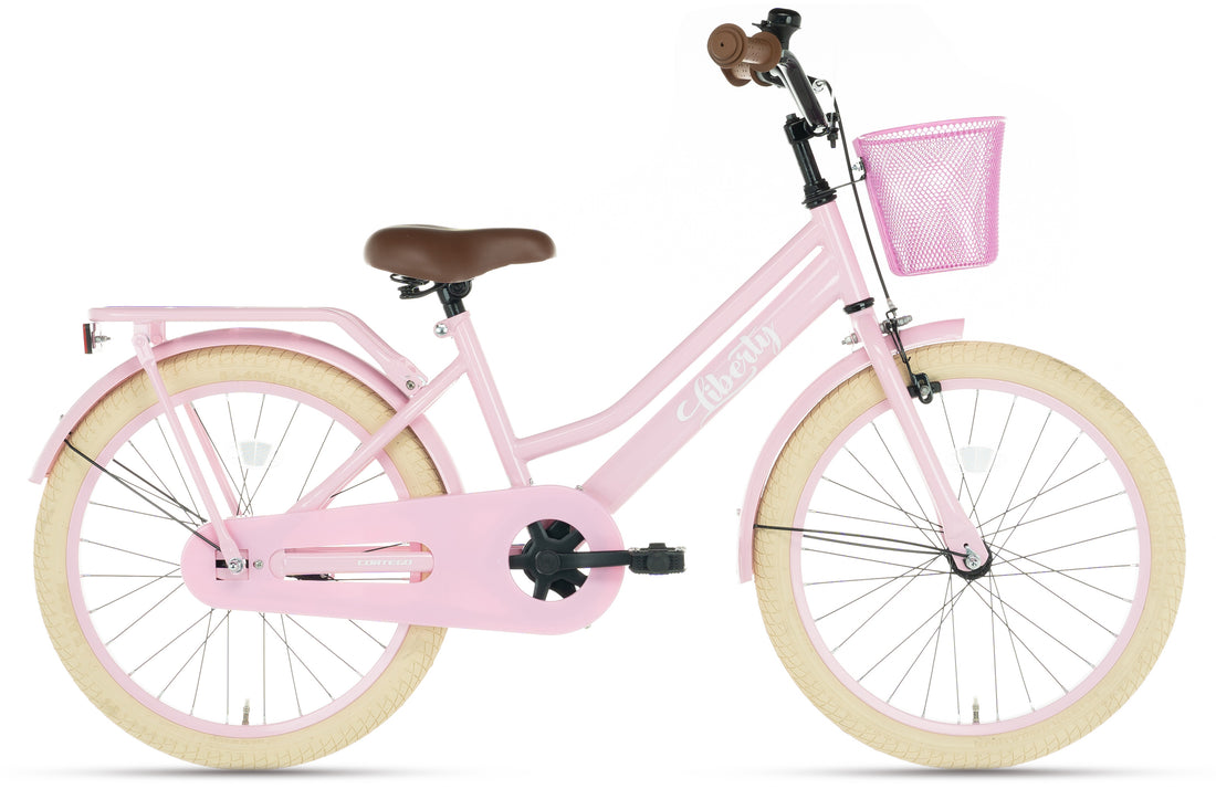 Cortego Liberty meisjesfiets Roze 20 inch + mand