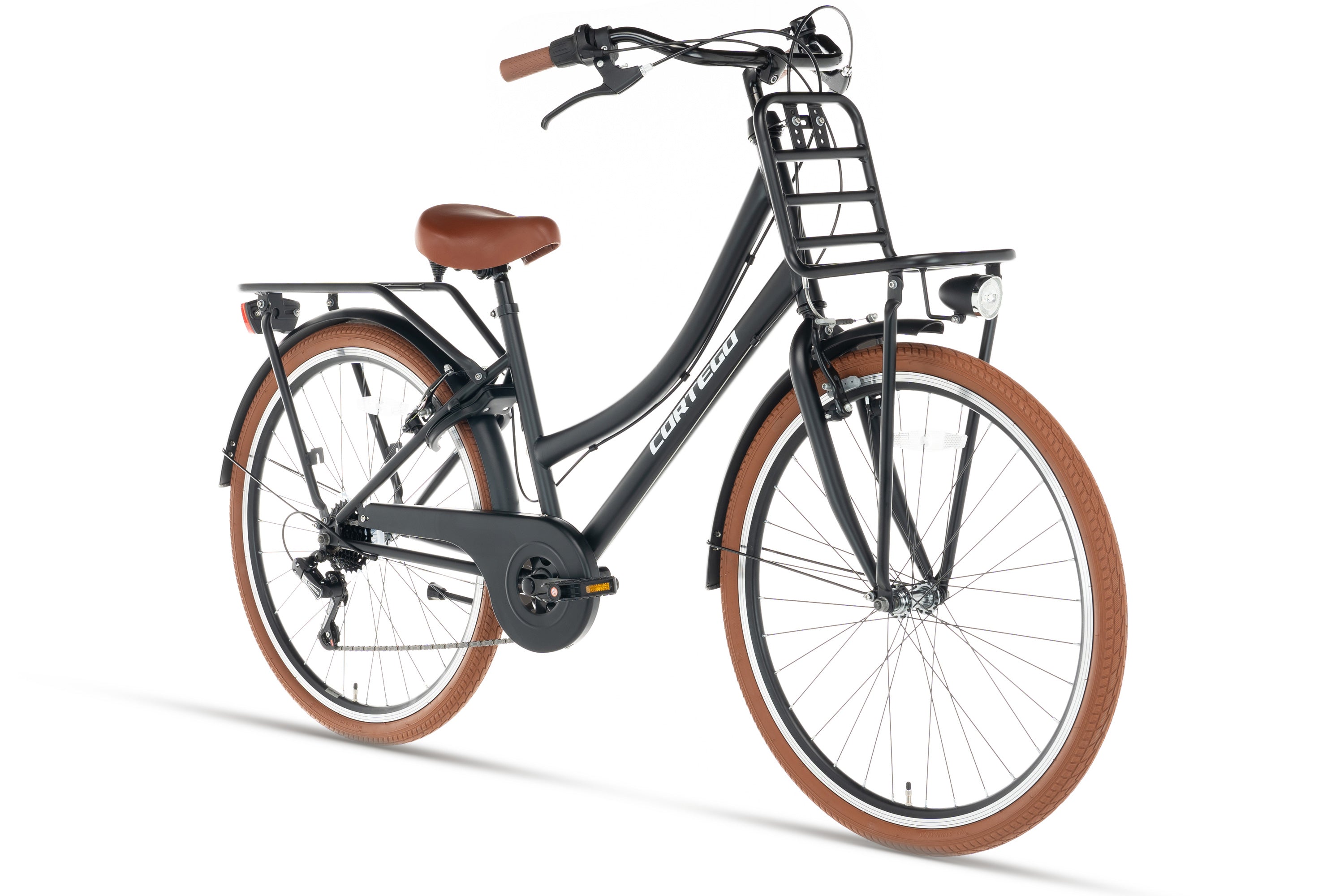 Cortego Transporter Meisjesfiets 26 inch - 7 Versnellingen - Mat-Zwart