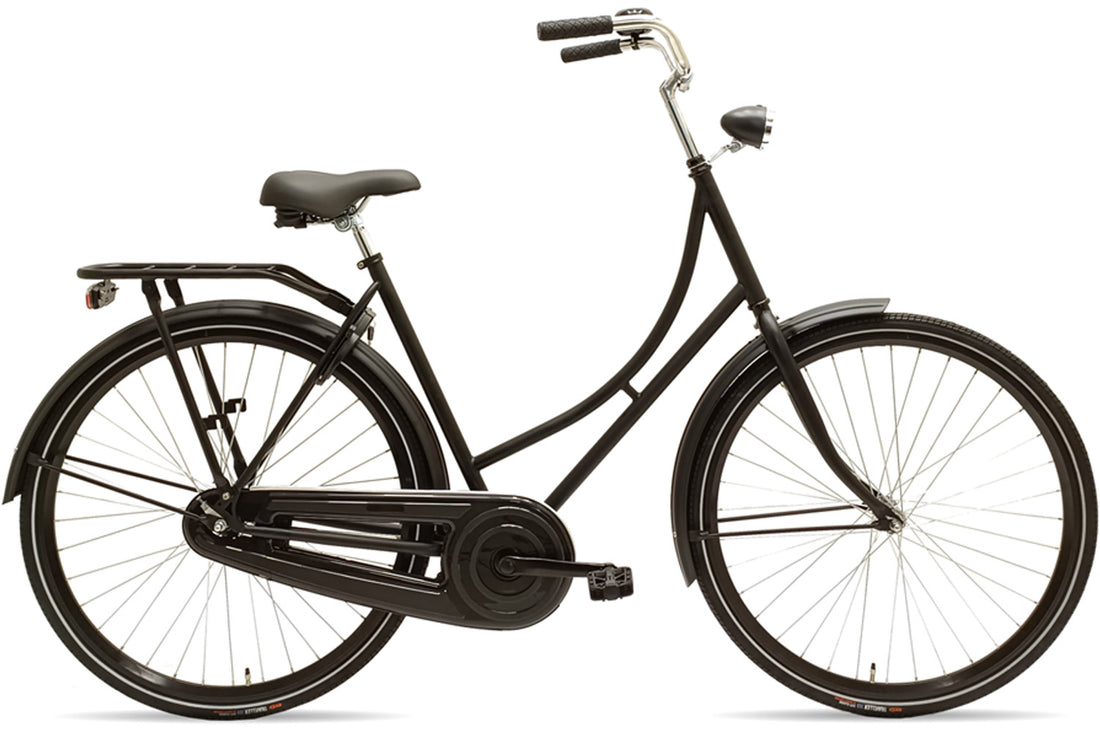 Cortego Omafiets Deluxe Mat-zwart 28 Inch