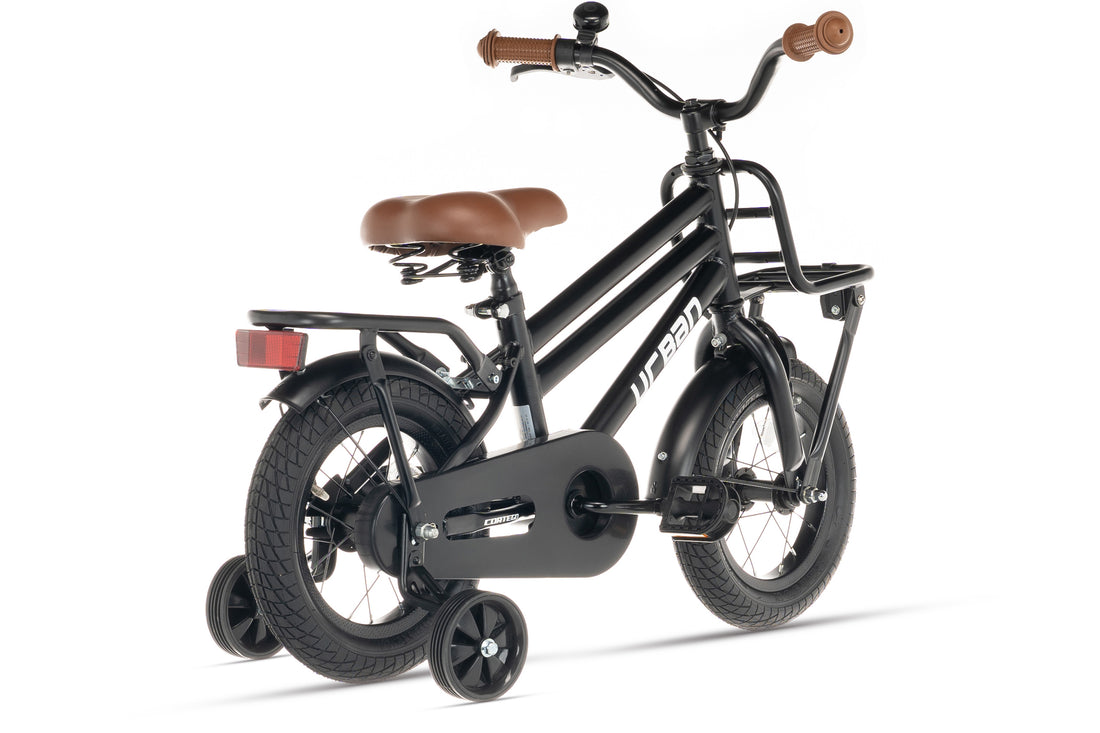 Cortego Urban Jongensfiets Mat-Zwart 12 inch