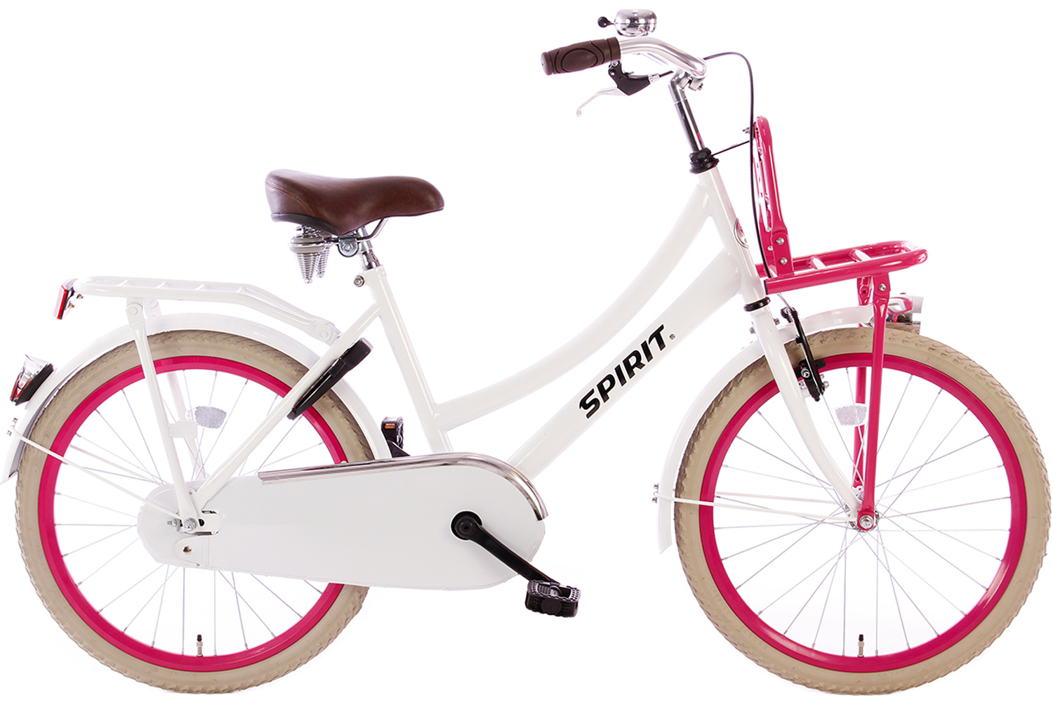 Spirit Cargo Wit-Roze Meisjesfiets 22 inch - | City-Bikes.nl