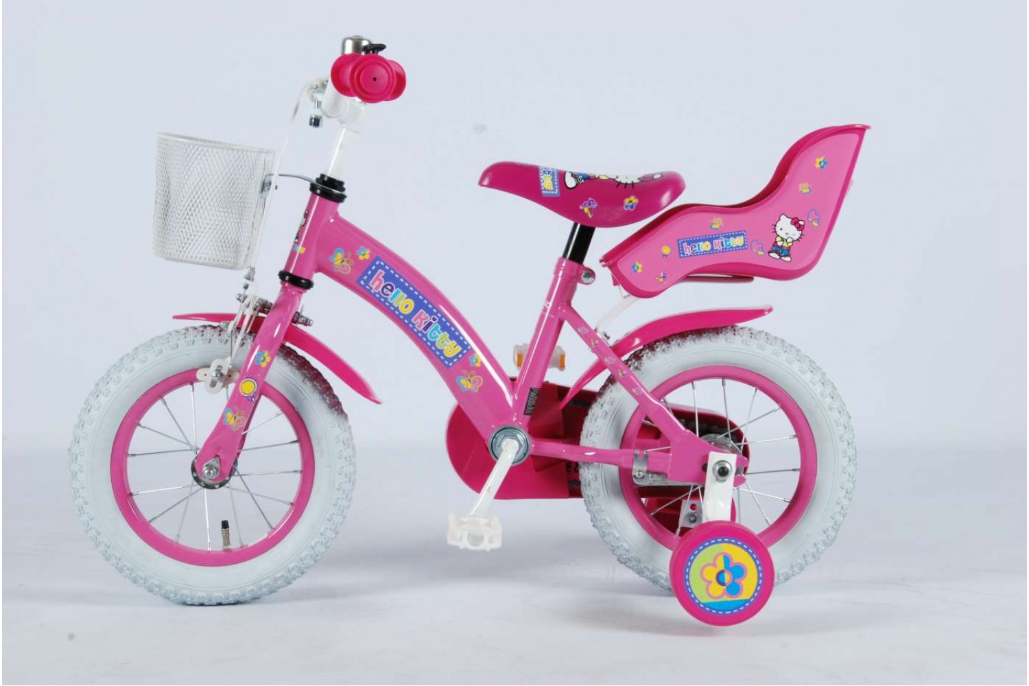 Vergissing Kinderpaleis Uitlijnen Hello Kitty Jeans Roze 12 inch | Meisjesfiets - City-Bikes.nl