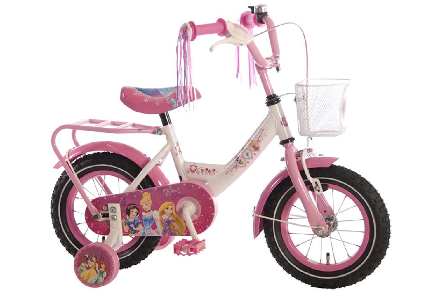 ongebruikt ik wil Verward zijn Disney Princess Wit-Roze 12 inch | Meisjesfiets - City-Bikes.nl